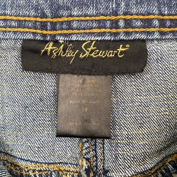 EUC Ashley Stewart Western Embroidery Denim Maxi Skirt size 14 - Picture 6 of 6